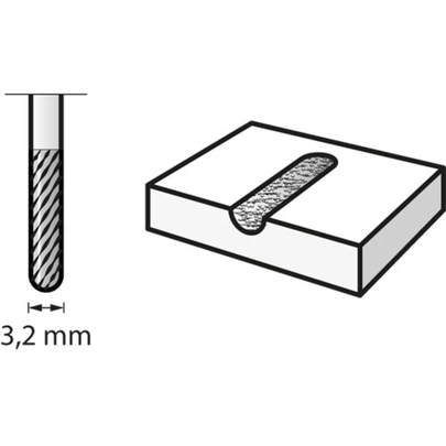 Punta puntiaguda de fresa de carburo de tungsteno 3,2 mm