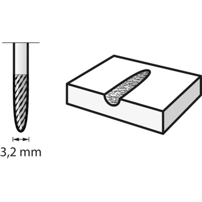 Punta de arpón de fresa de carburo de tungsteno 3,2 mm