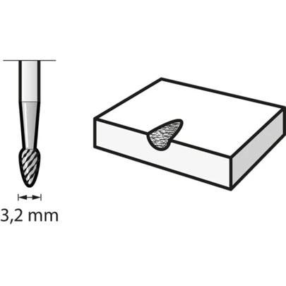 Punta de huevo de fresa de carburo de tungsteno 3,2 mm