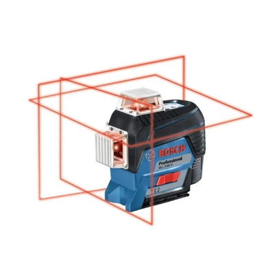 Bosch Professional Sistema 12V Nivel Láser GLL 3-80 C (1 batería 12V + cargador, láser rojo, interior, conexión Bluetooth, alcance hast