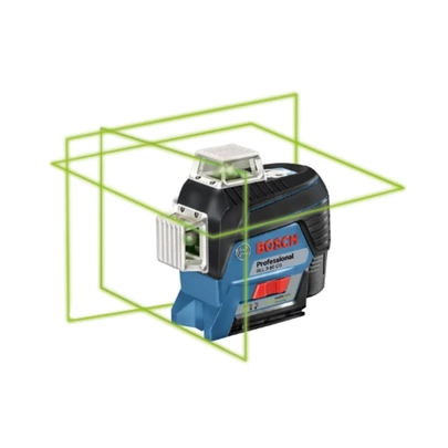 Bosch Professional Sistema 12V Nivel Láser GLL 3-80 CG (1 batería 12V + cargador, láser verde, interior, conexión Bluetooth, alcance ha