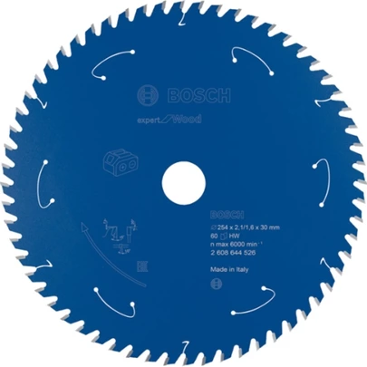 Disco de sierra circular Expert for Wood para sierras sin cables 254 x 2,1/1,6 x 30 T60