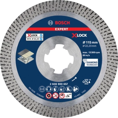 Disco de corte de diamante EXPERT HardCeramic X-LOCK de 115 x 22,23 x 1,4 x 10 mm