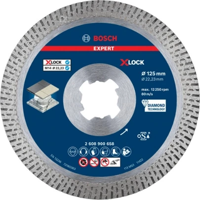 Disco de corte de diamante EXPERT HardCeramic X-LOCK de 125 x 22,23 x 1,4 x 10 mm