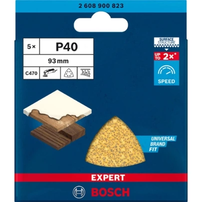 Papel de lija EXPERT C470 para lijadoras delta de 93 mm, G 40, 5 unidades