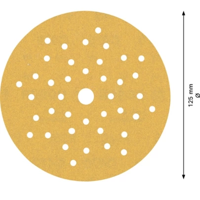 Papel de lija EXPERT C470 multiperforado para lijadoras excéntricas de 125 mm, G 180, 50 unidades