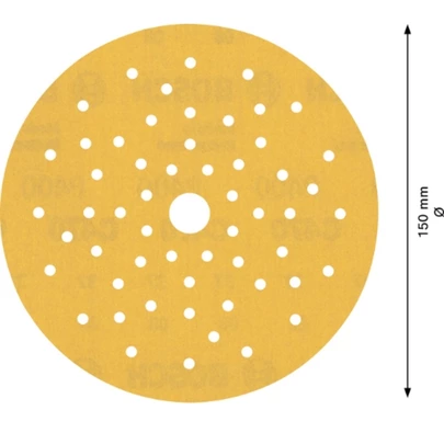 Papel de lija EXPERT C470 multiperforado para lijadoras excéntricas de 150 mm, G 400, 50 unidades