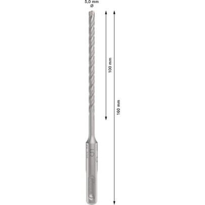 Broca para martillo PRO SDS plus-5X, 5 x 100 x 160 mm