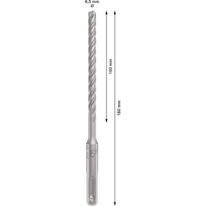 Broca para martillo PRO SDS plus-5X, 6,5 x 100 x 160 mm