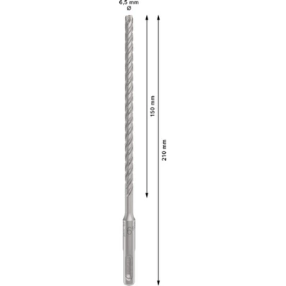 Broca para martillo PRO SDS plus-5X, 6,5 x 150 x 210 mm