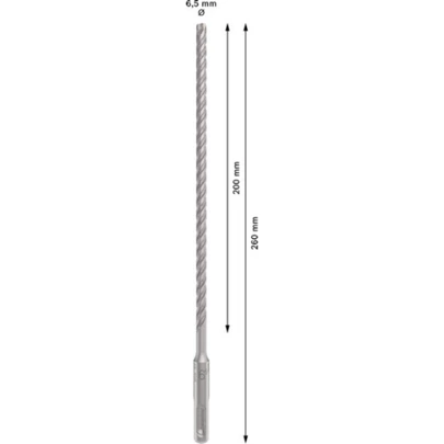 Broca para martillo PRO SDS plus-5X, 6,5 x 200 x 260 mm