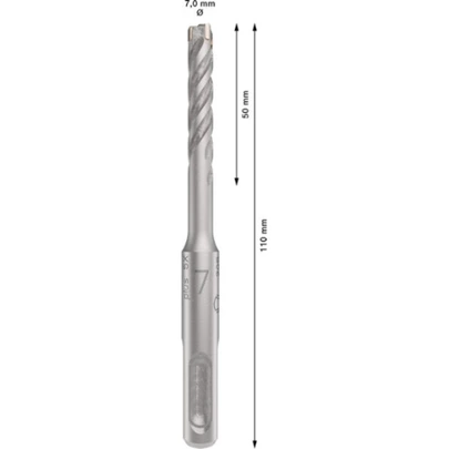 Broca para martillo PRO SDS plus-5X, 7 x 50 x 110 mm