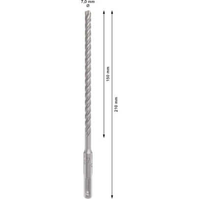 Broca para martillo PRO SDS plus-5X, 7 x 150 x 210 mm