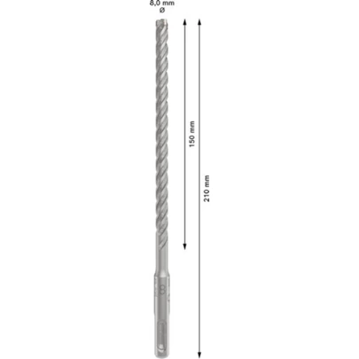 Broca para martillo PRO SDS plus-5X, 8 x 150 x 210 mm