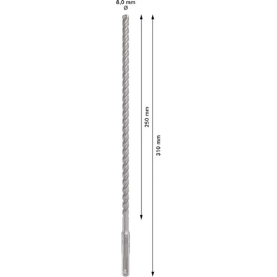 Broca para martillo PRO SDS plus-5X, 8 x 250 x 310 mm