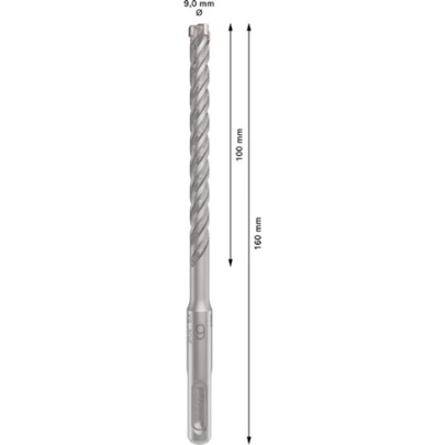 Broca para martillo PRO SDS plus-5X, 9 x 100 x 160 mm