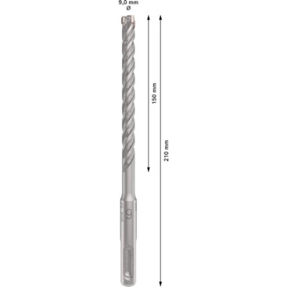 Broca para martillo PRO SDS plus-5X, 9 x 150 x 210 mm