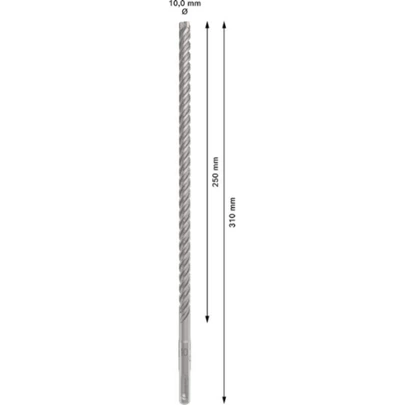 Broca para martillo PRO SDS plus-5X, 10 x 250 x 310 mm