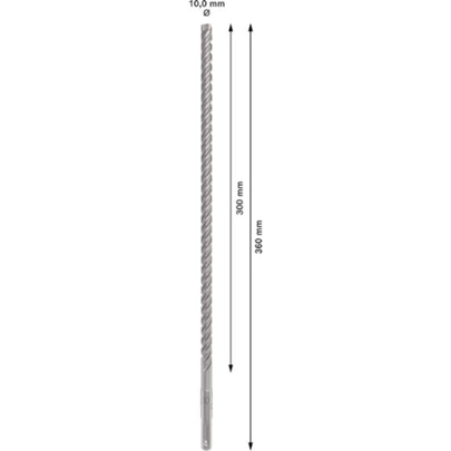 Broca para martillo PRO SDS plus-5X, 10 x 300 x 360 mm