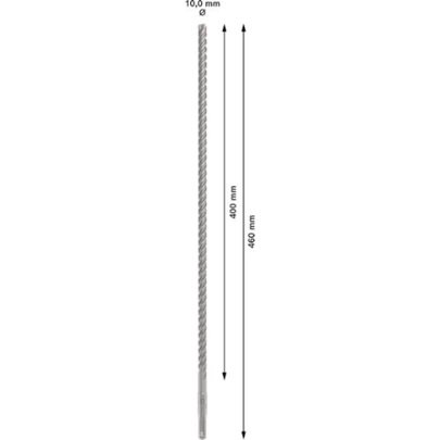 Broca para martillo PRO SDS plus-5X, 10 x 400 x 460 mm