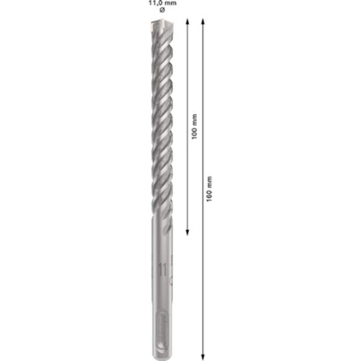 Broca para martillo PRO SDS plus-5X, 11 x 100 x 160 mm