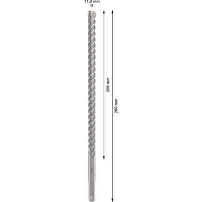 Broca para martillo PRO SDS plus-5X, 11 x 200 x 260 mm