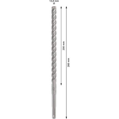 Broca para martillo PRO SDS plus-5X, 12 x 200 x 260 mm