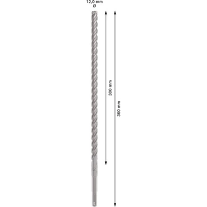 Broca para martillo PRO SDS plus-5X, 12 x 300 x 360 mm