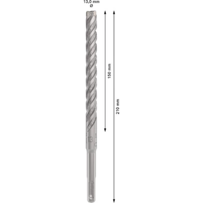 Broca para martillo PRO SDS plus-5X, 13 x 150 x 210 mm