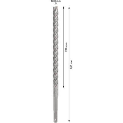 Broca para martillo PRO SDS plus-5X, 13 x 200 x 260 mm