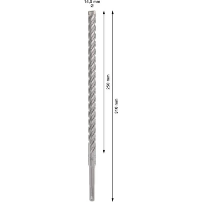 Broca para martillo PRO SDS plus-5X, 14 x 250 x 310 mm