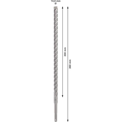 Broca para martillo PRO SDS plus-5X, 14 x 300 x 360 mm