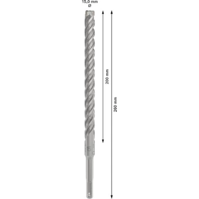 Broca para martillo PRO SDS plus-5X, 15 x 200 x 260 mm