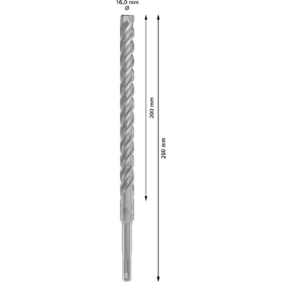 Broca para martillo PRO SDS plus-5X, 16 x 200 x 260 mm