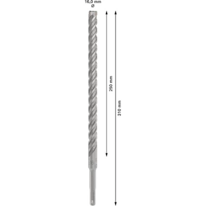 Broca para martillo PRO SDS plus-5X, 16 x 250 x 310 mm