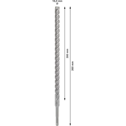 Broca para martillo PRO SDS plus-5X, 16 x 300 x 360 mm