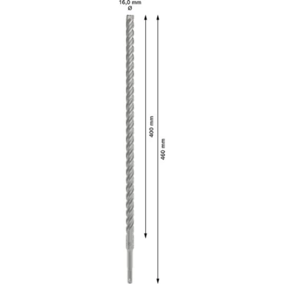 Broca para martillo PRO SDS plus-5X, 16 x 400 x 460 mm