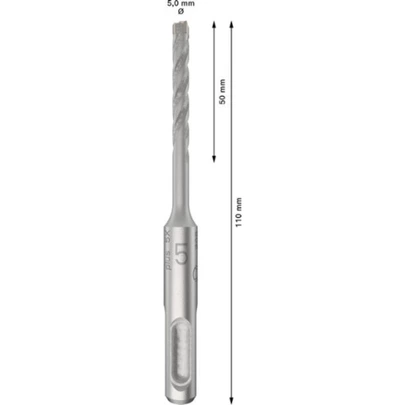 Broca para martillo PRO SDS plus-5X, 5 x 50 x 110 mm