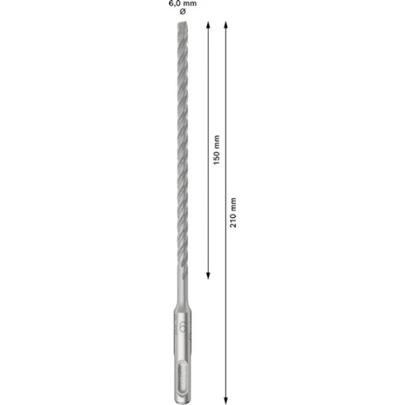 Broca para martillo PRO SDS plus-5X, 6 x 150 x 210 mm