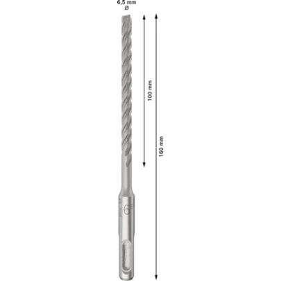 Broca para martillo PRO SDS plus-5X, 6,5 x 100 x 160 mm