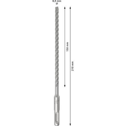 Broca para martillo PRO SDS plus-5X, 6,5 x 150 x 210 mm