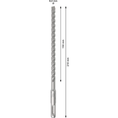 Broca para martillo PRO SDS plus-5X, 8 x 150 x 210 mm