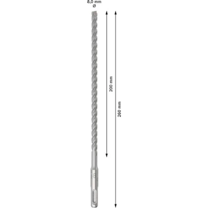 Broca para martillo PRO SDS plus-5X, 8 x 200 x 260 mm