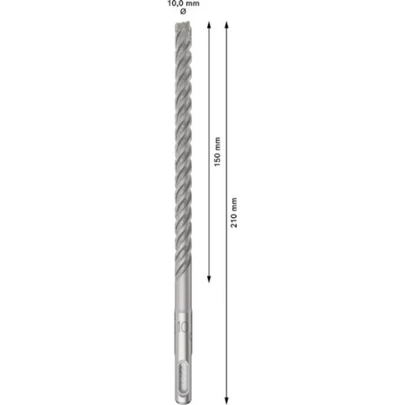 Broca para martillo PRO SDS plus-5X, 10 x 150 x 210 mm