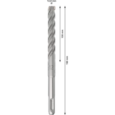 Broca para martillo PRO SDS plus-5X, 12 x 100 x 160 mm