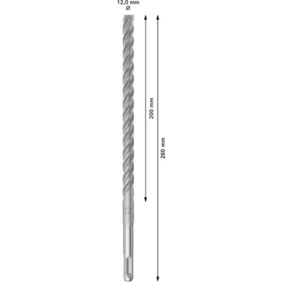 Broca para martillo PRO SDS plus-5X, 12 x 200 x 260 mm