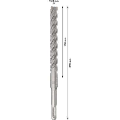 Broca para martillo PRO SDS plus-5X, 16 x 150 x 210 mm