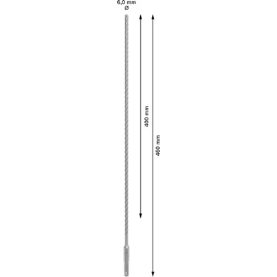 Broca para martillo PRO SDS plus-5X, 6 x 400 x 460 mm