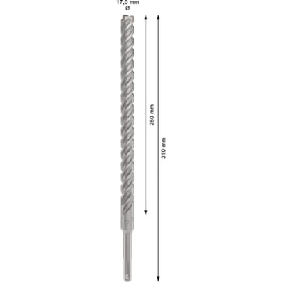 Broca para martillo PRO SDS plus-5X, 17 x 250 x 310 mm