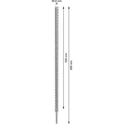 Broca para martillo PRO SDS plus-5X, 20 x 550 x 600 mm